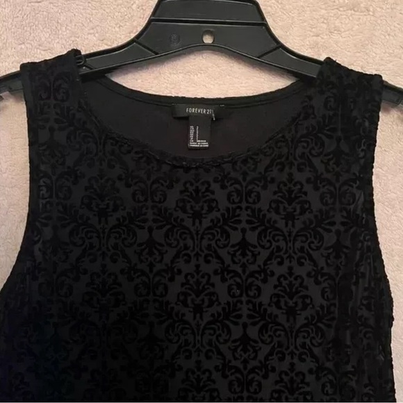 Women’s Sm. Y2K Sheer Velvet Baroque Peplum Sleeveless Top Blouse Witchy Vampire - Picture 8 of 10